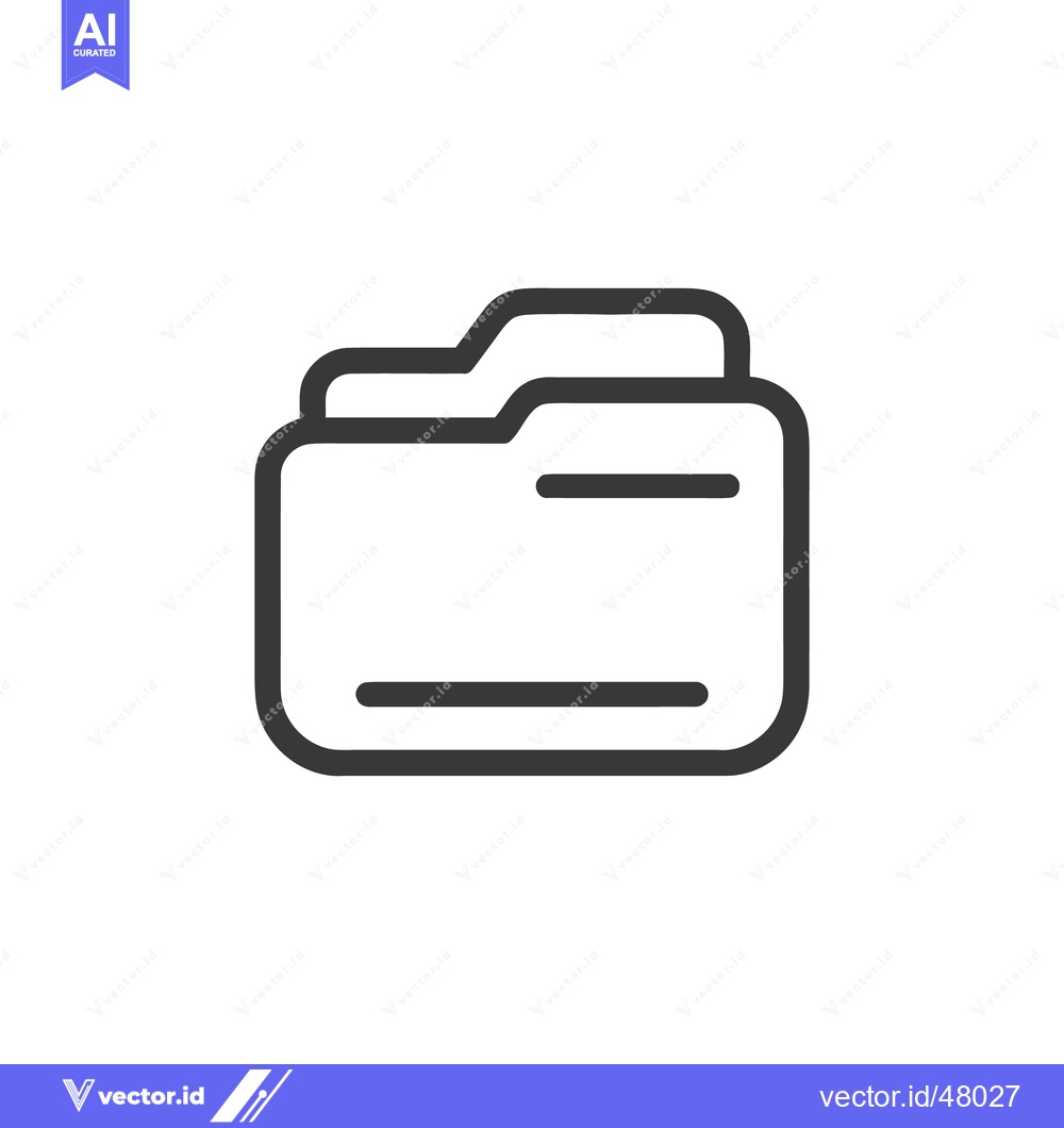 Premium Vector dari Minimalist Folder Icon: Clean, Modern Design for File Management