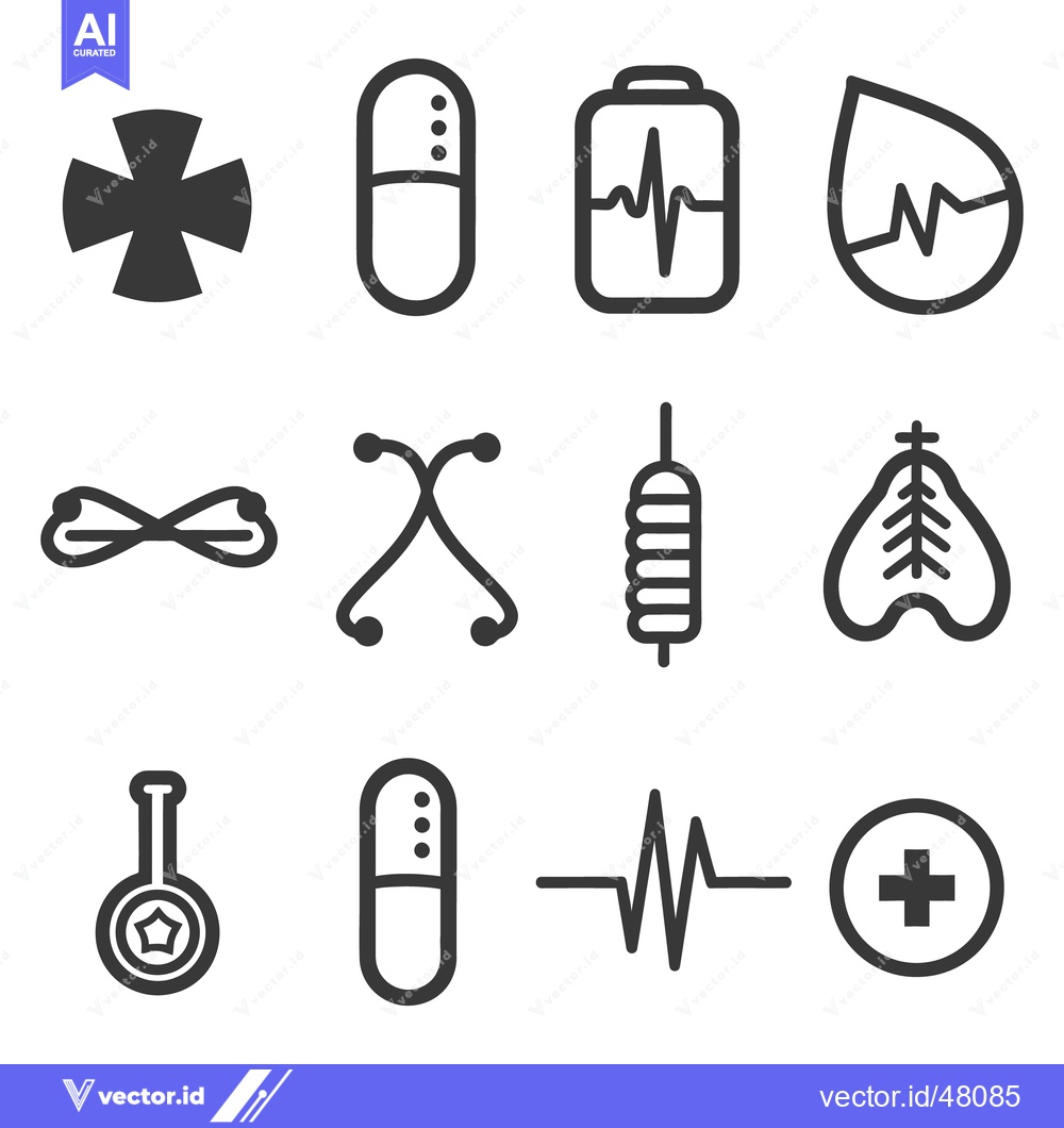Premium Vector dari Simple illustrations of medical elements relating to healthcare and me