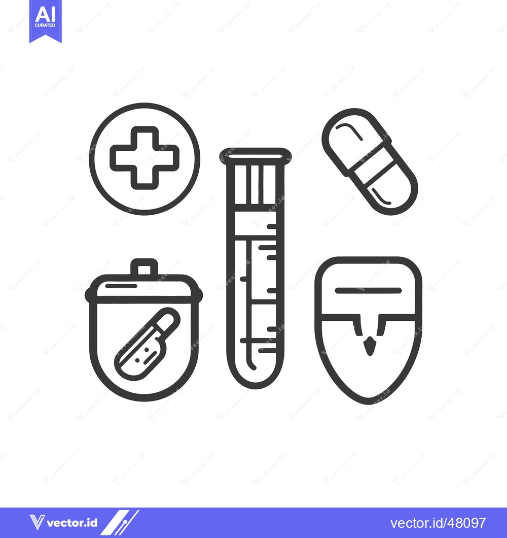 Premium Vector dari Simple vector medical symbols representing healthcare and treatment co