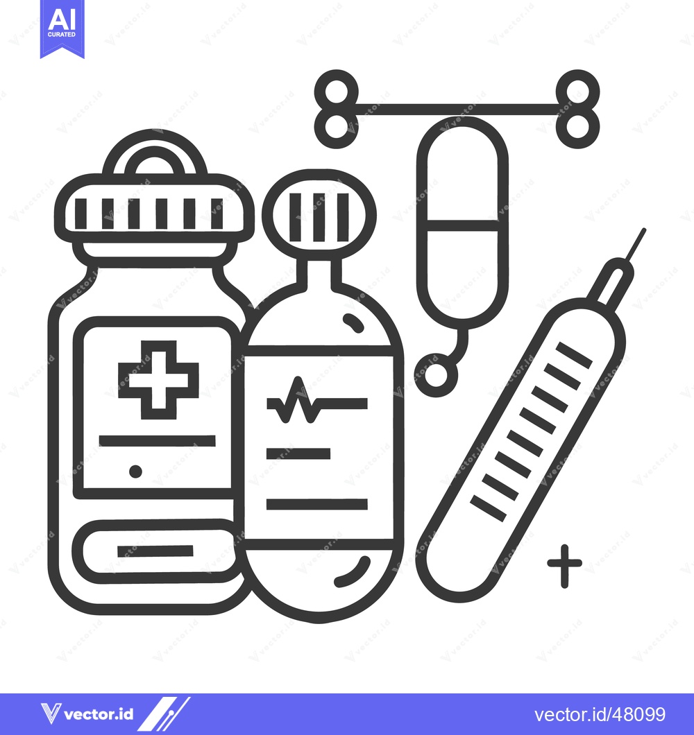 Premium Vector dari Simple medical equipment and instruments displayed in an illustration