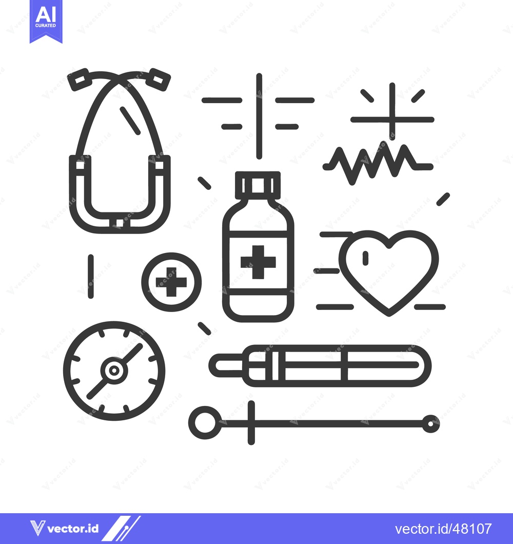 Premium Vector of Graphic design of healthcare and medical equipment symbols