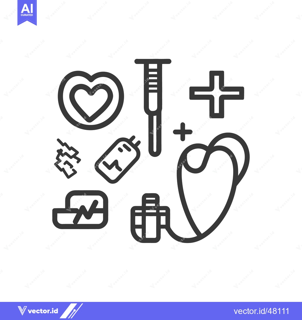 Premium Vector dari Medical healthcare and science instruments presented in a black and wh