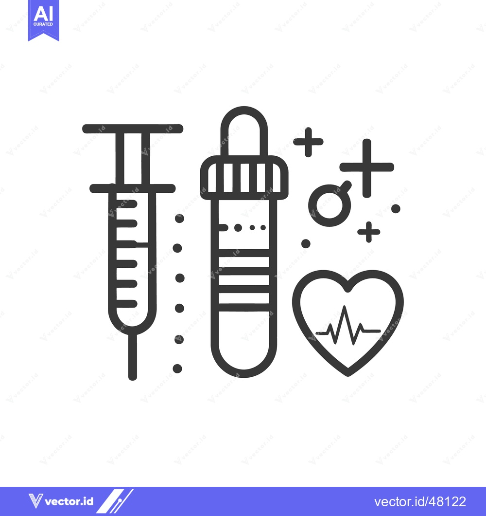 Premium Vector of Medical healthcare instruments and signs depicted in a simple illustra