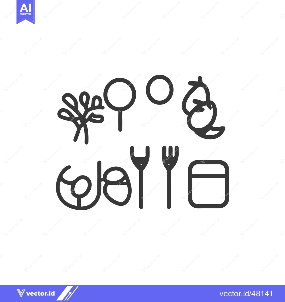 Premium Vector dari Artistic illustration of various food and kitchen related objects