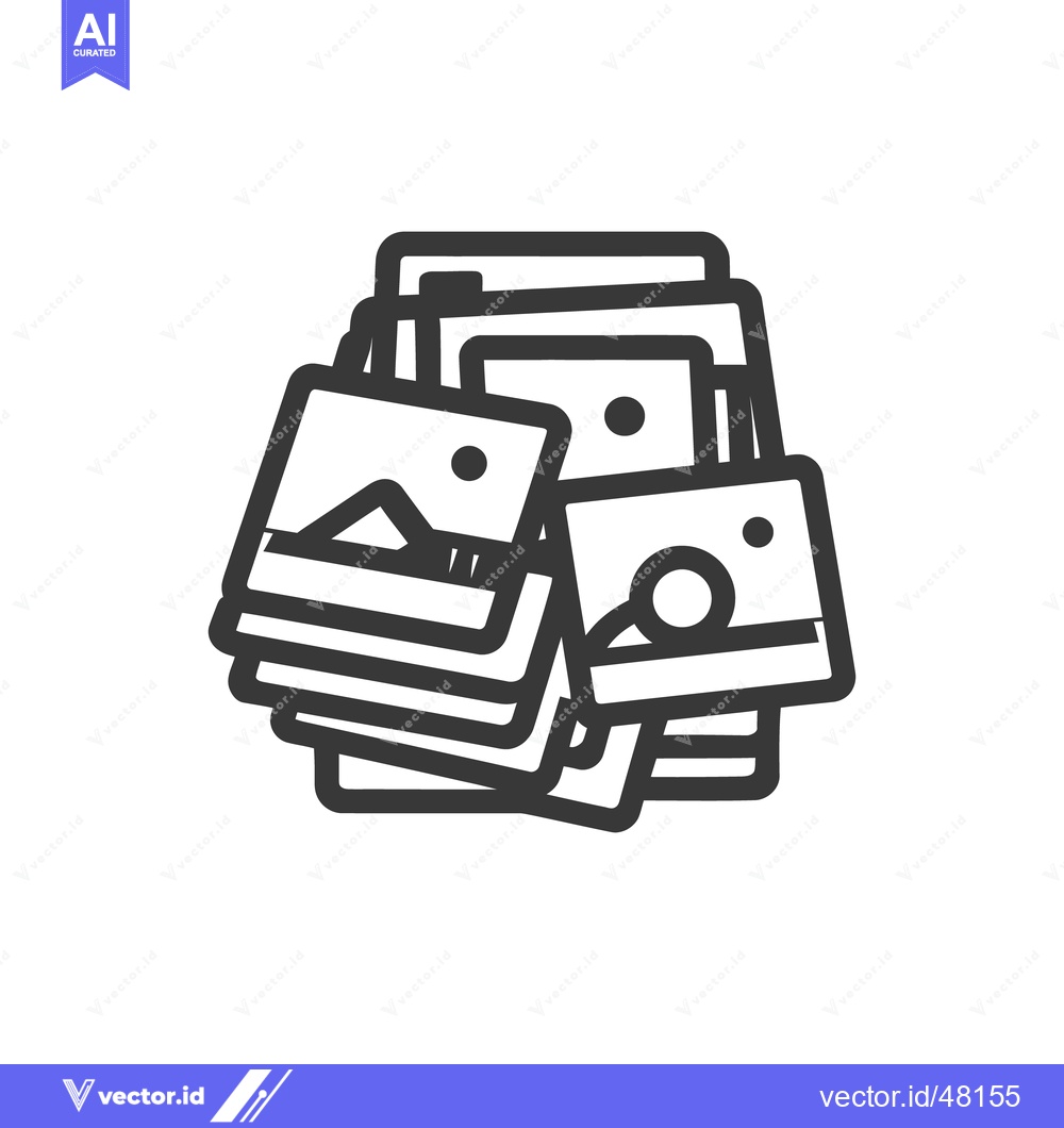 Premium Vector dari Stack of Photos Icon: Memories, Moments, and Visual Storytelling
