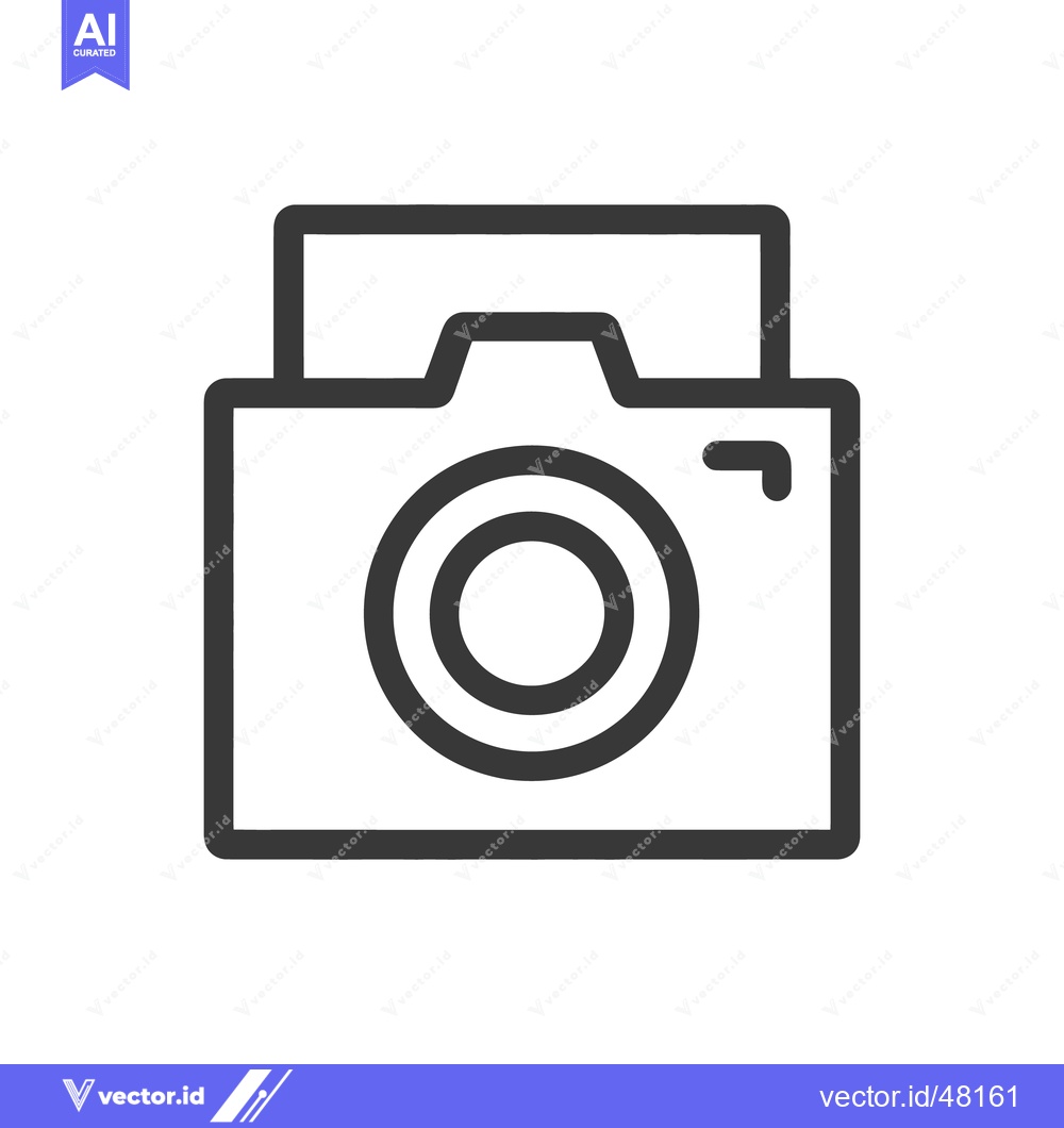 Premium Vector dari Minimalist Camera Icon: Bold Lines, Modern Design, Photography Symbol