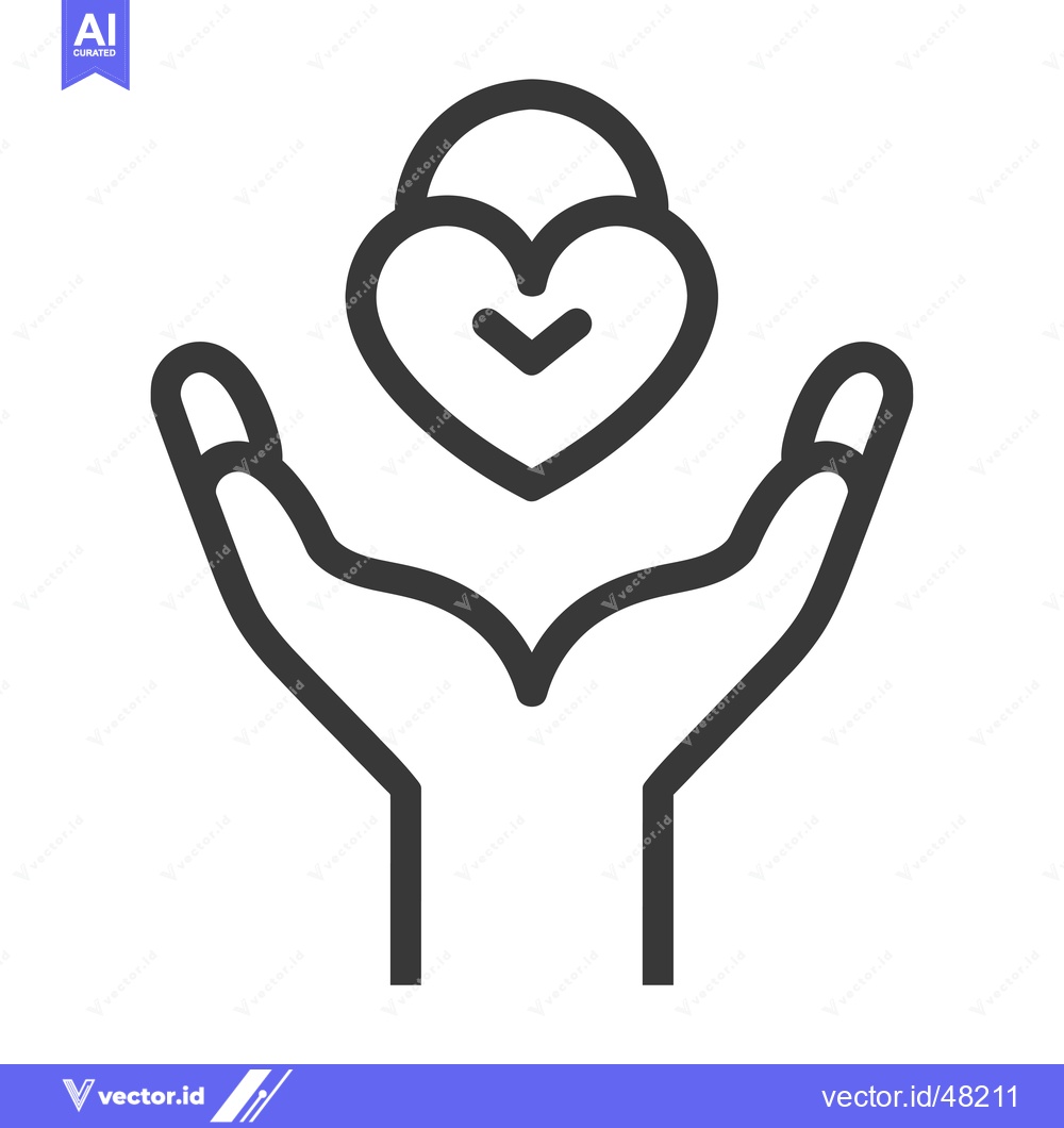 Premium Vector dari Heart Shaped Lock Held by Two Hands