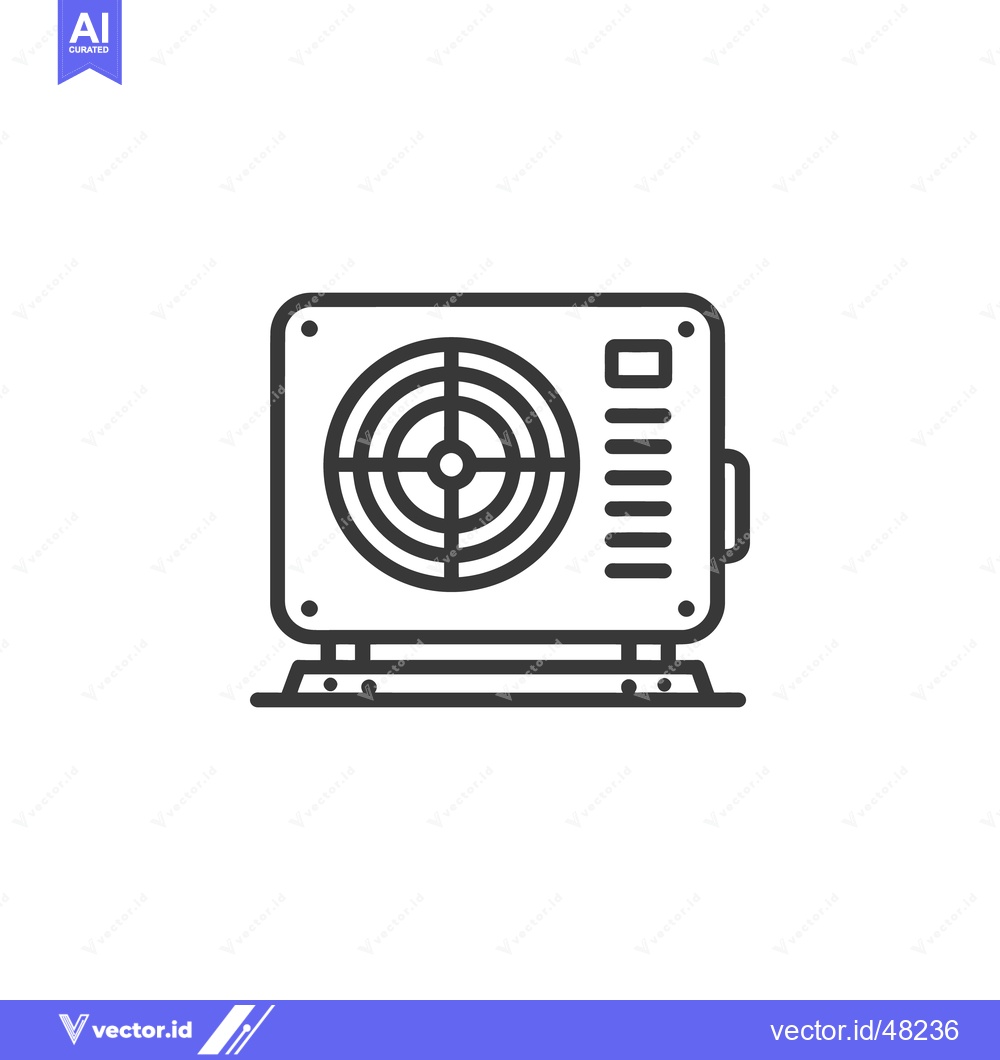 Premium Vector dari Air Conditioner Unit Outline Icon, Cooling System Symbol, Climate Cont