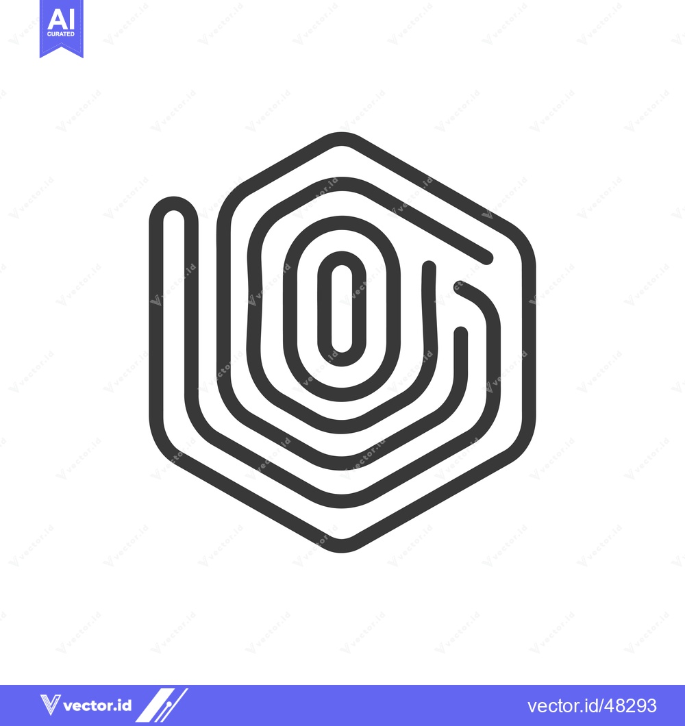 Premium Vector dari Hexagon Shape with Concentric Circular Lines and a Central Oval
