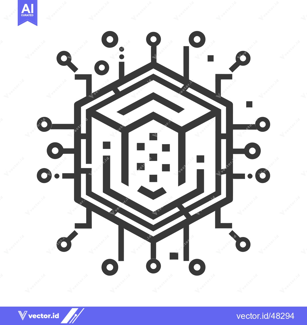 Premium Vector of Hexagon with Circuit Board Pattern and Internal Structure