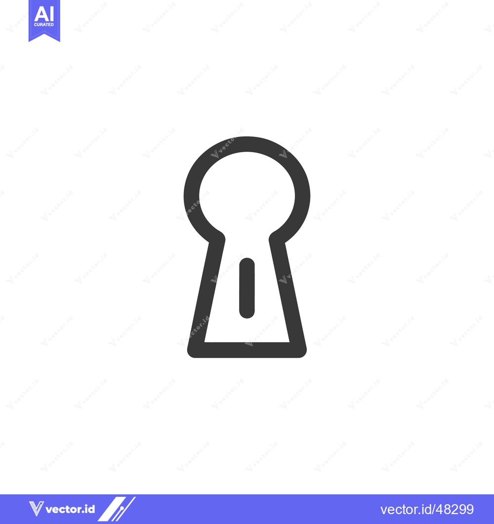 Premium Vector dari Minimalist Keyhole Icon: Security, Access, and Mystery Symbolism