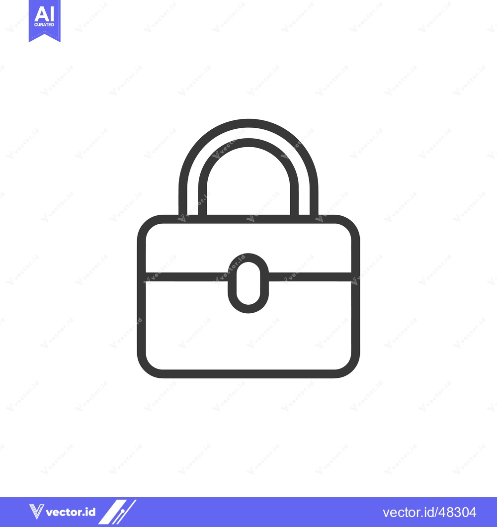 Premium Vector of Minimalist Padlock Icon: Secure, Simple, and Modern Design Element