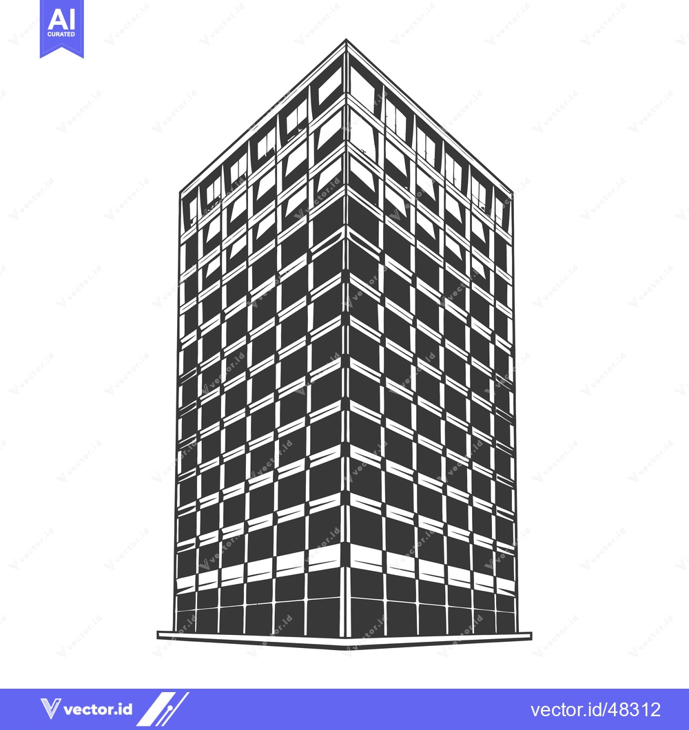 Premium Vector dari A Modern Office Building Corner Is Shown