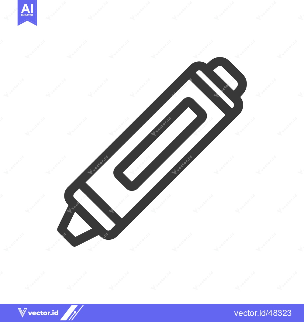 Premium Vector of Bold Outline Icon: Crayon for Creative Expression and Childhood Educat