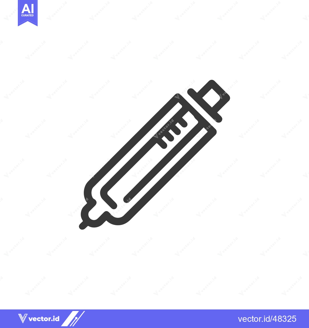 Premium Vector dari Minimalist Thermometer Icon: Medical Tool, Black Outline on White