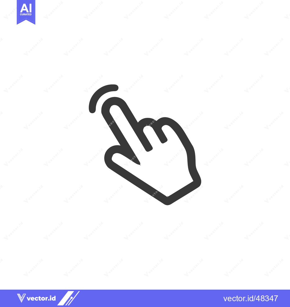 Premium Vector dari Finger Tap Icon: Minimalist Design for Touchscreen Interaction, Black