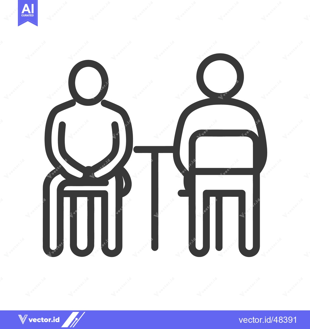 Premium Vector dari Two people sitting at a small table facing each other