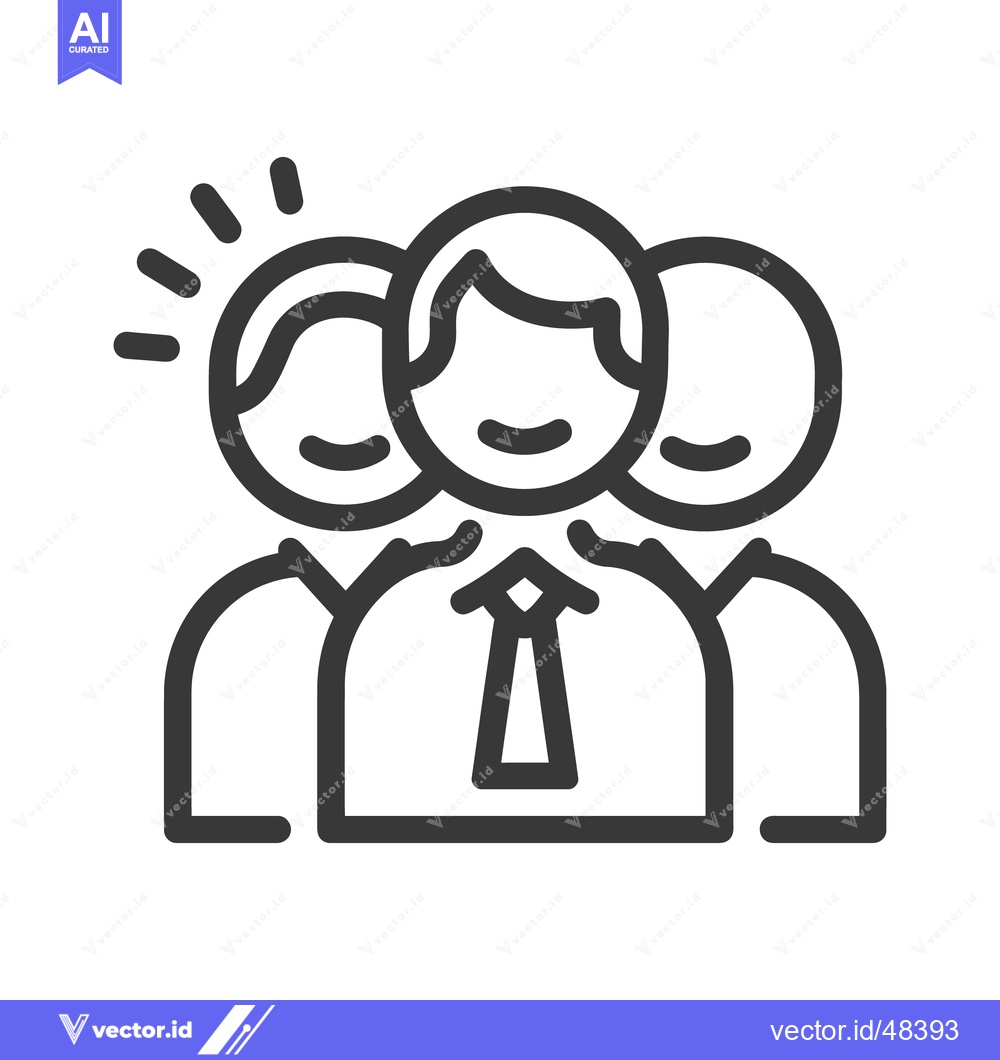 Premium Vector dari A linear illustration shows a group of people smiling together