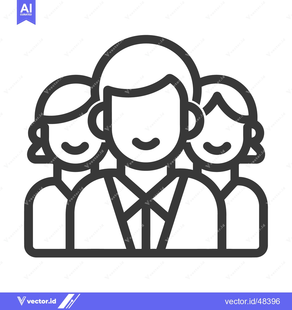 Premium Vector dari Three smiling people are standing together in close proximity