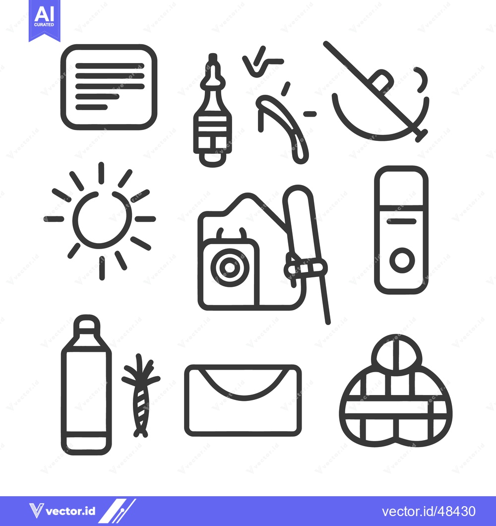 Premium Vector dari An illustration showing various icons representing diverse objects and