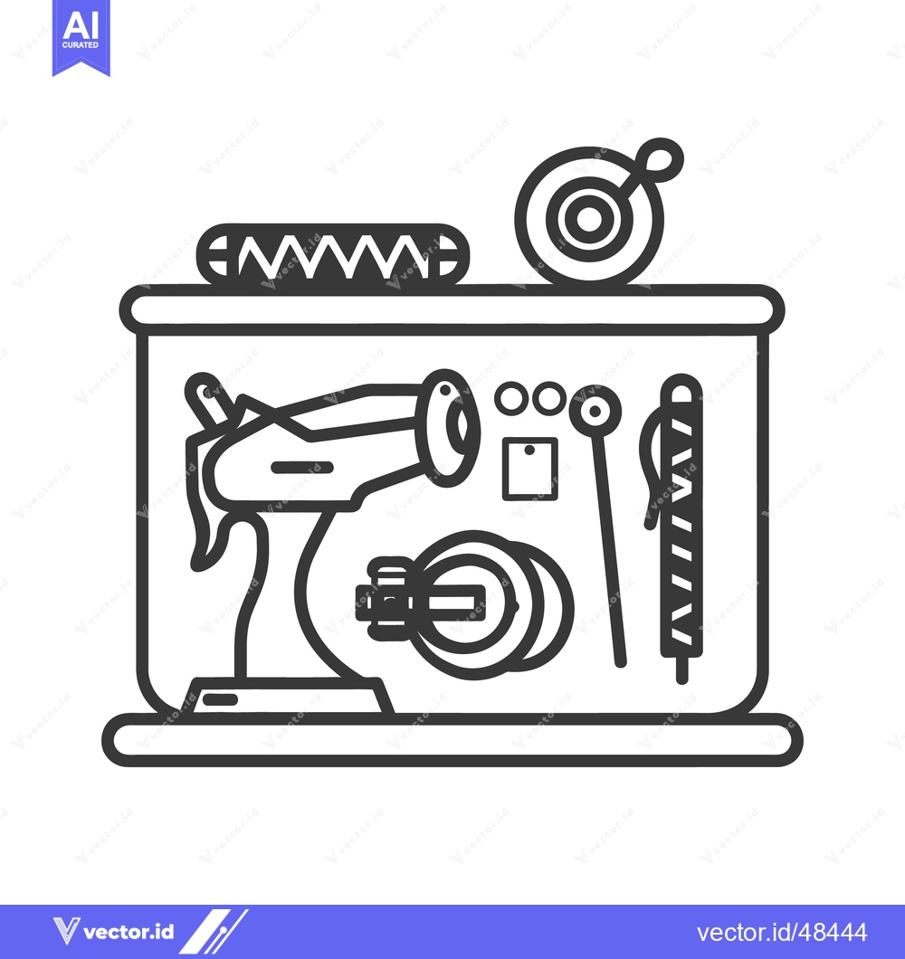 Premium Vector dari An illustrative depiction of sewing equipment and various crafting acc