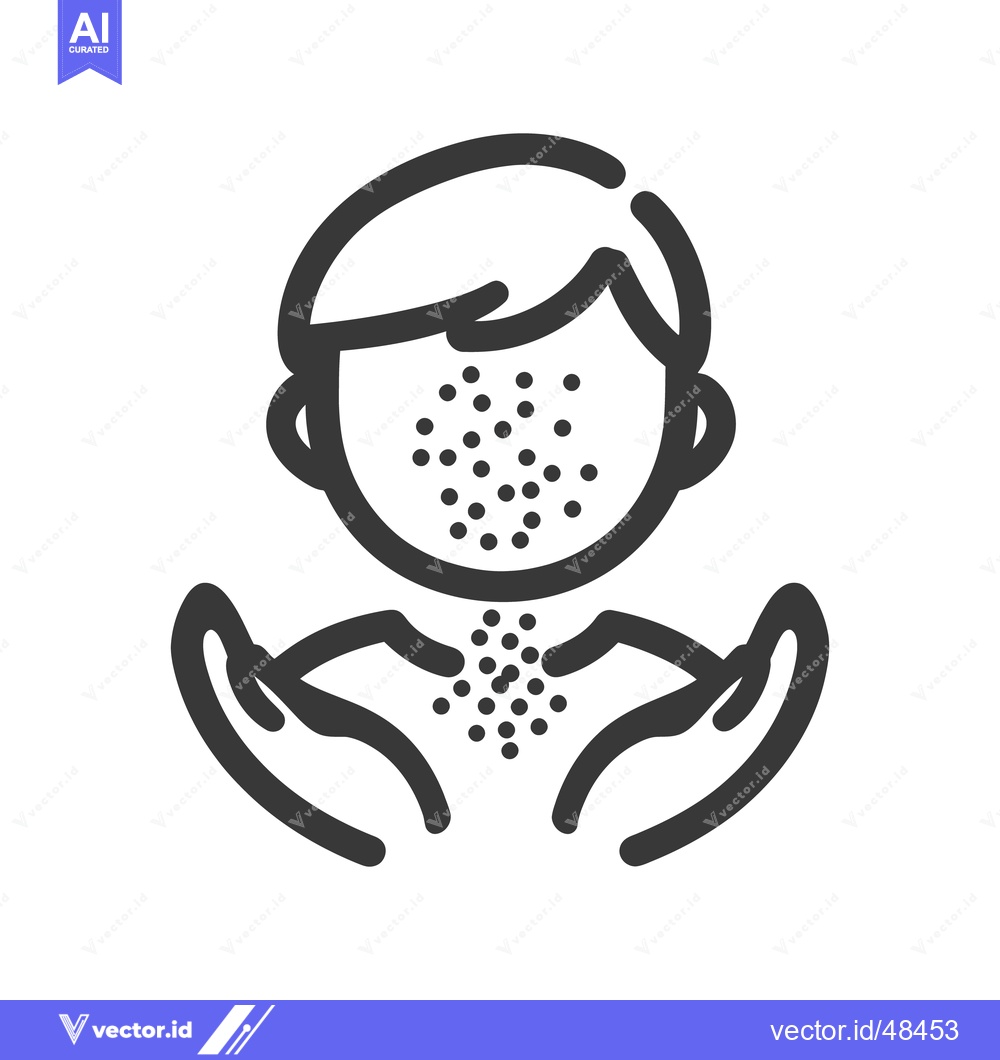 Premium Vector dari A simple illustration depicting a person experiencing skin breakouts