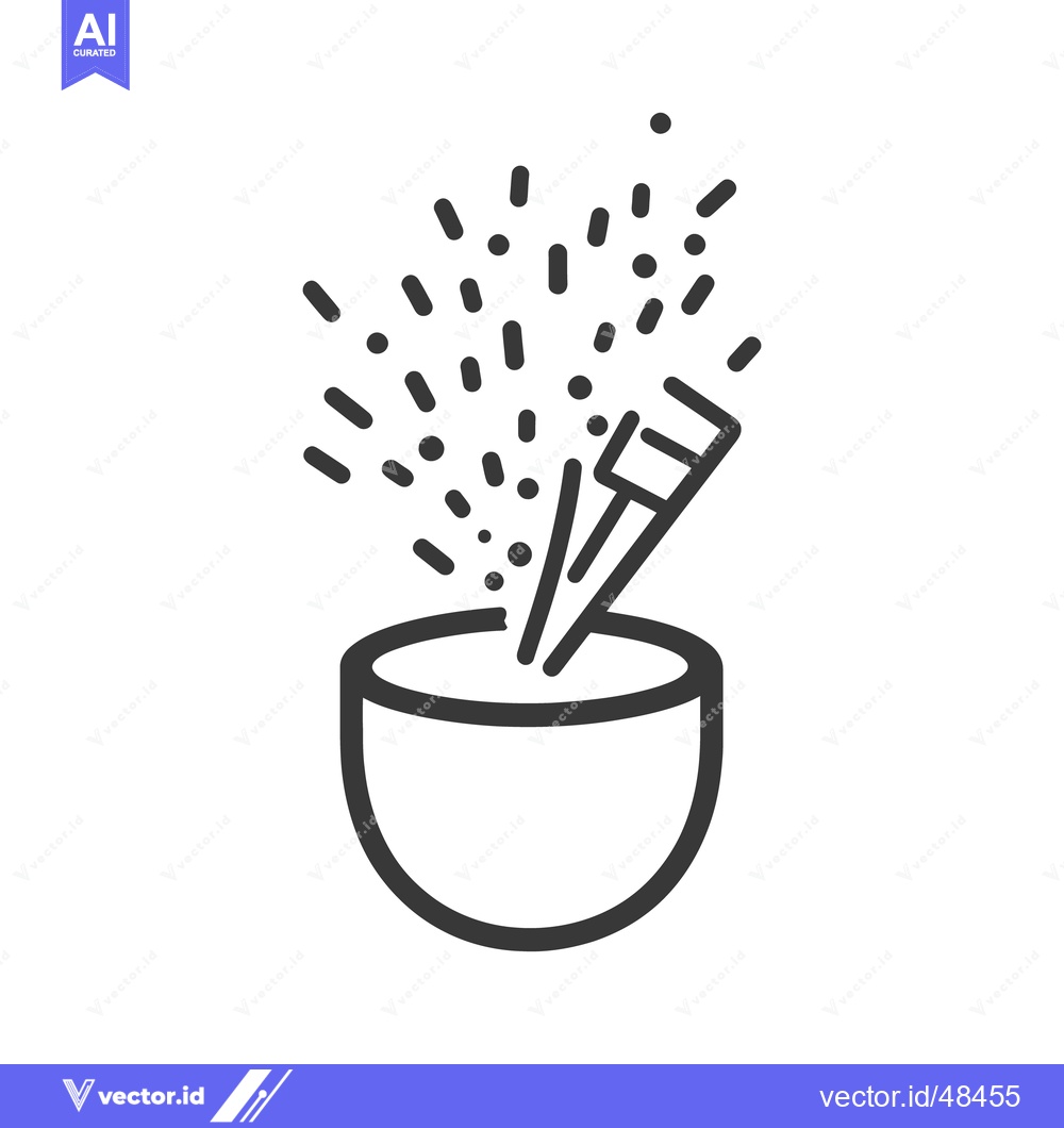 Premium Vector dari A bowl containing something is being stirred with tools generating par