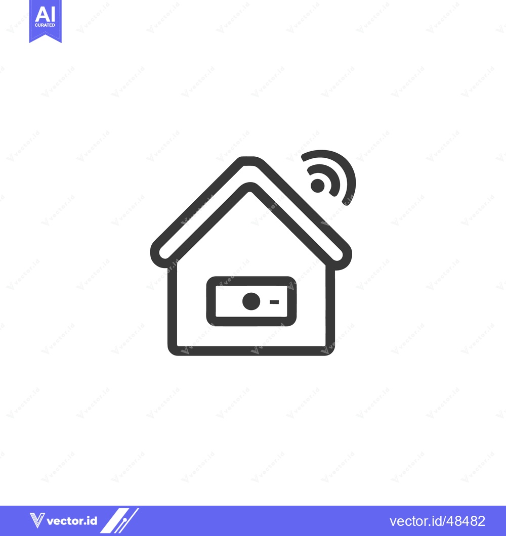 Premium Vector of Smart Home Automation: Minimalist Icon of Connected Living Technology