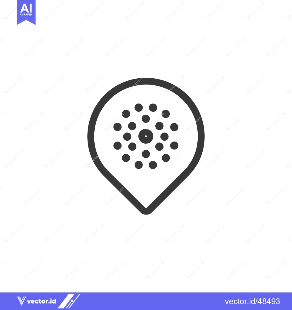Premium Vector dari Location Pin with Concentric Circles, Minimalist Vector Icon Design