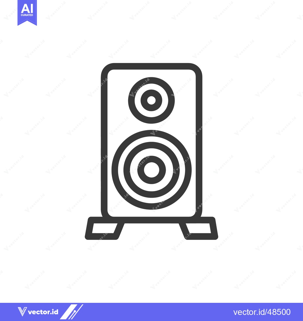 Premium Vector dari Minimalist Speaker Icon: Modern Audio Equipment Symbol in Bold Outline