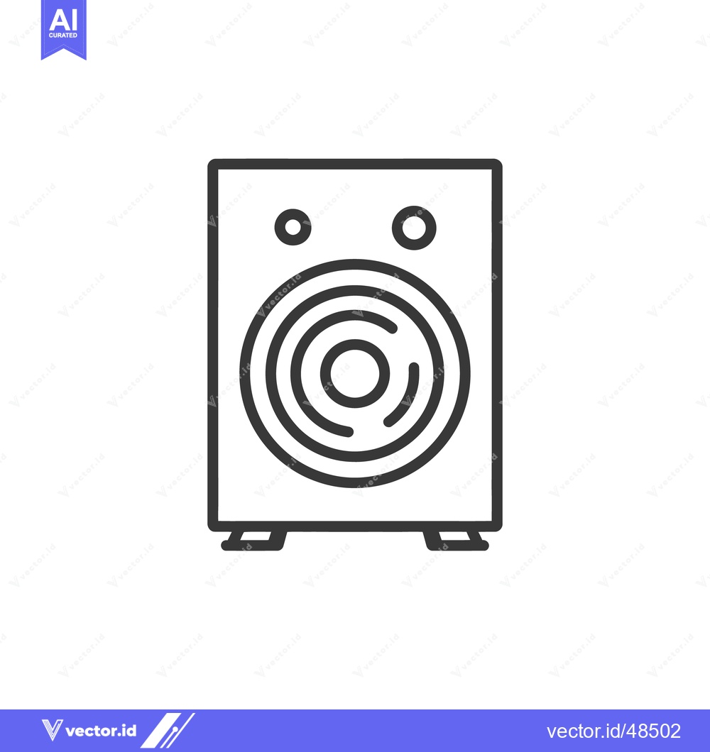 Premium Vector of Minimalist Speaker Icon: Audio Equipment, Sound System, and Music Symb