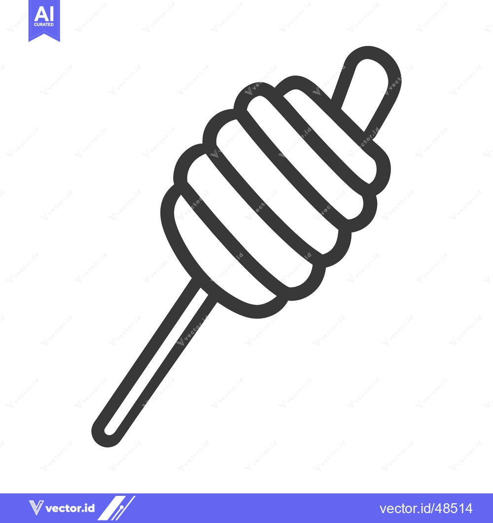 Premium Vector dari A black and white image of a honey dipper