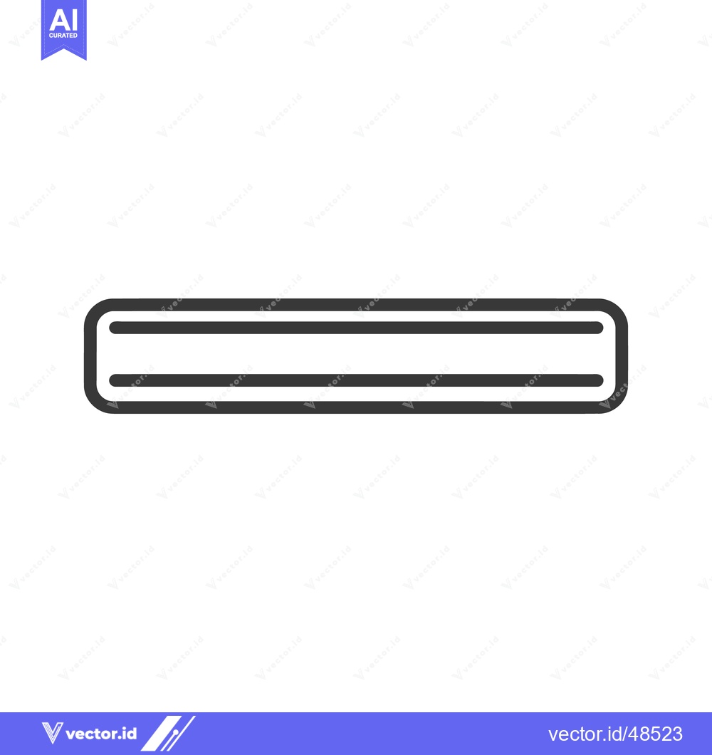 Premium Vector dari Minimalist Rounded Rectangle Outline: Simple Graphic Element on White