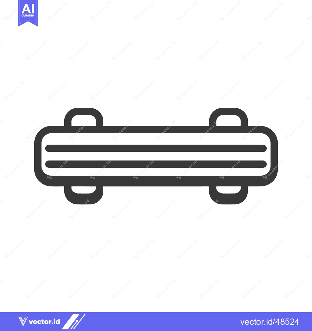 Premium Vector of Minimalist Icon of a Sled with Runners and Handles