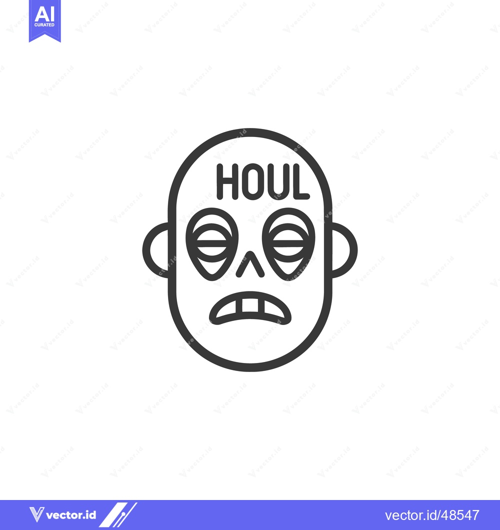 Premium Vector dari A minimalist line drawing depiction of a tired face expression
