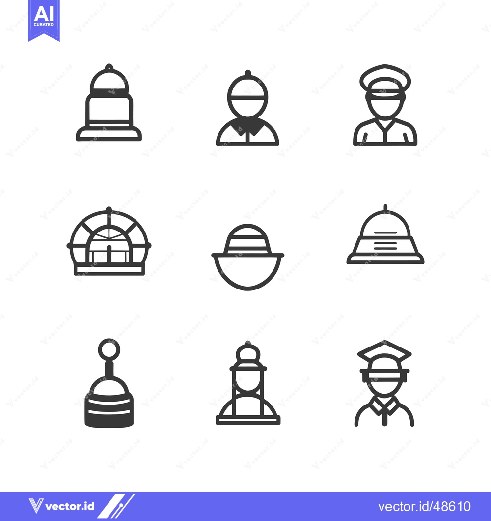 Premium Vector dari Hotel Bellhop, Reception, and Service Icons
