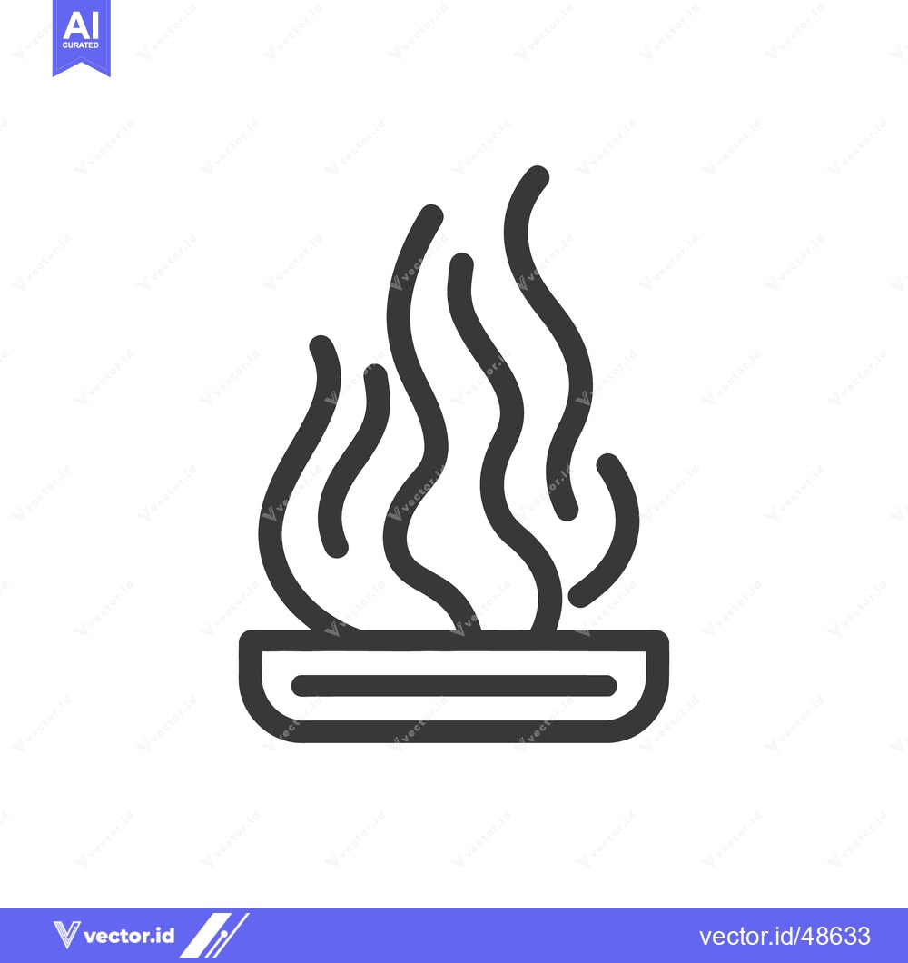 Premium Vector of A stylized illustration representing smoke rising from a dish or vesse