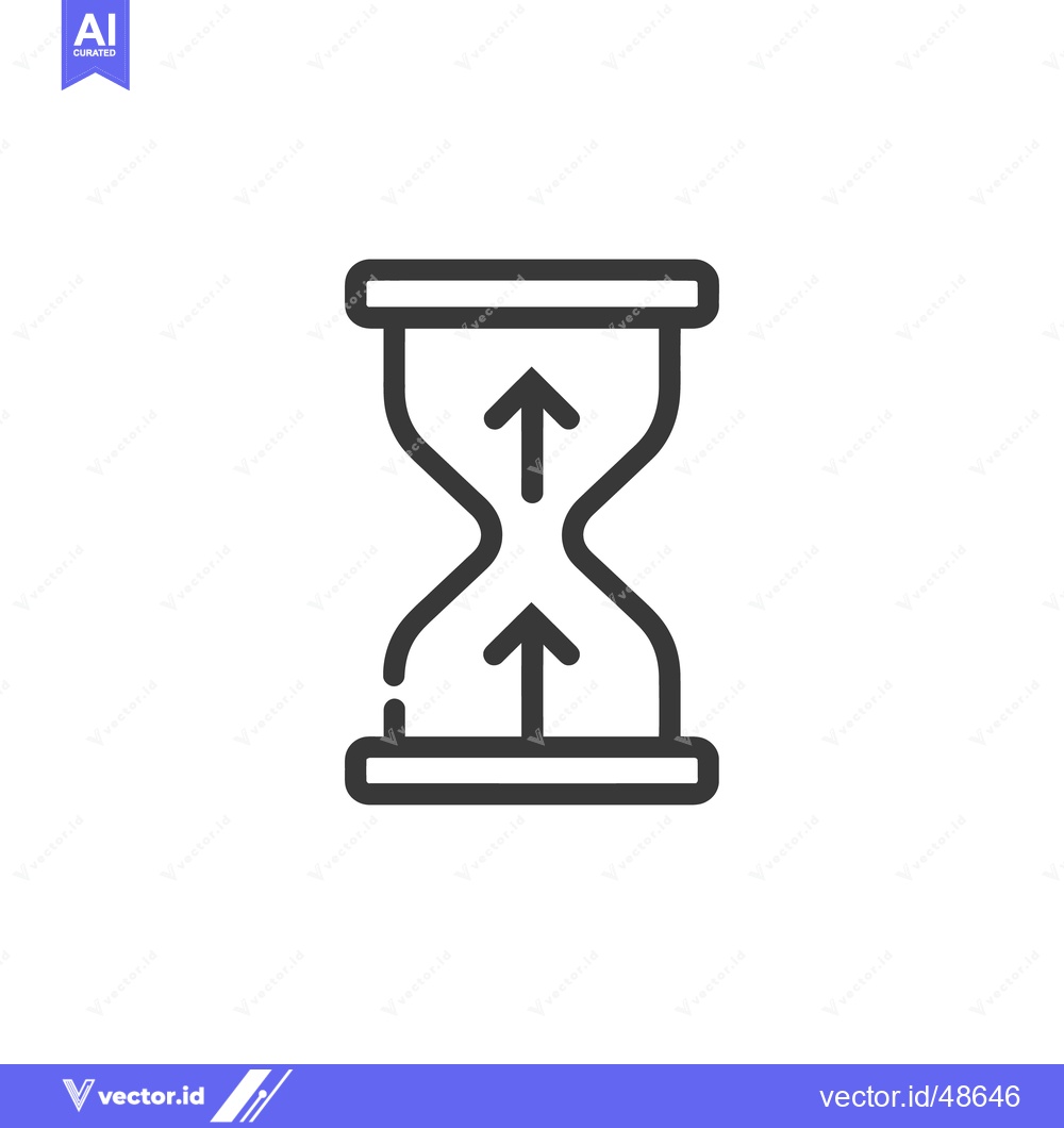 Premium Vector dari Hourglass with Upward Arrows: Time Progressing Icon