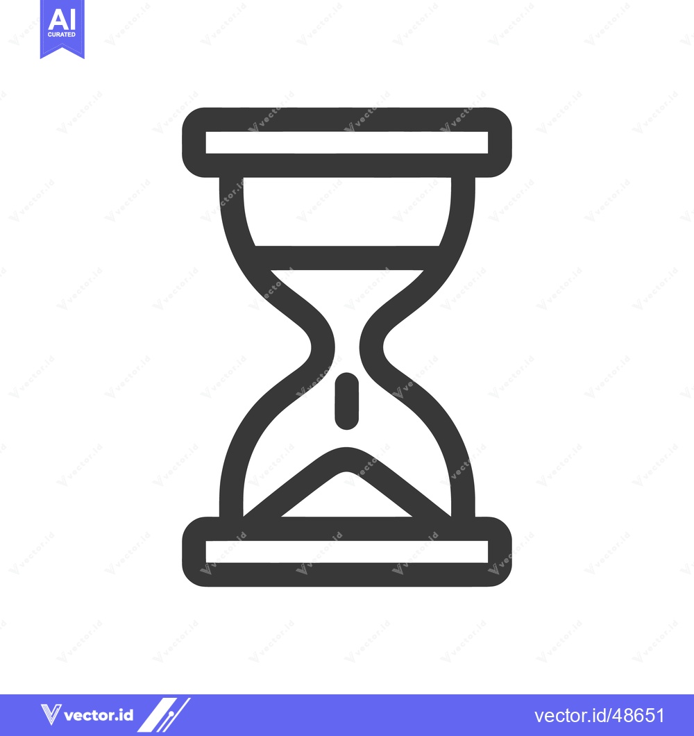 Premium Vector dari Minimalist Hourglass Icon: Time, Deadline, and Urgency Symbol