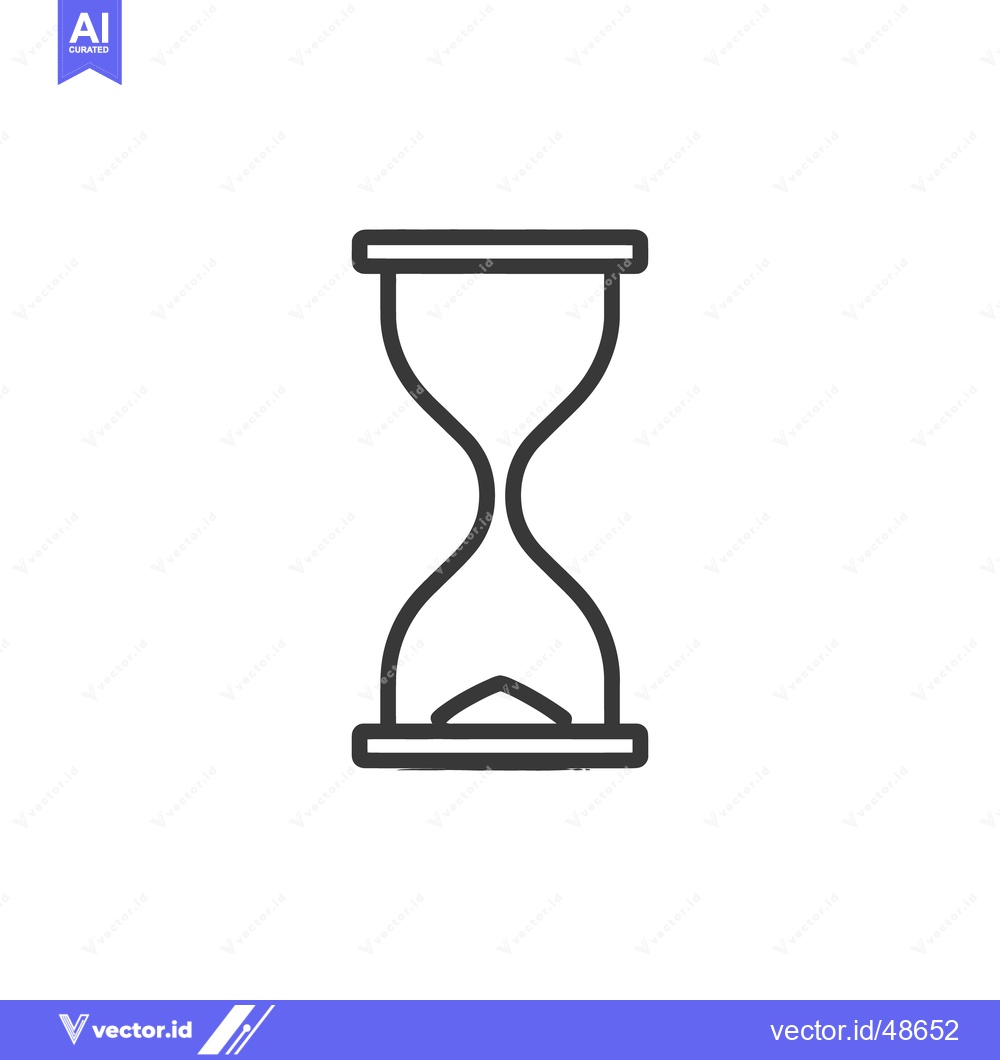 Premium Vector dari Minimalist Hourglass Icon: Time Symbol in Clean Line Art Style