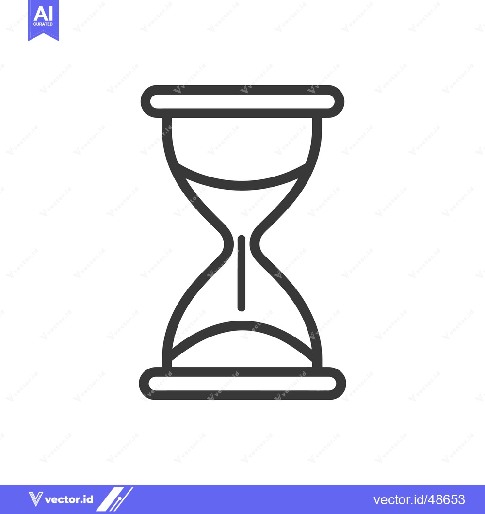 Premium Vector dari Minimalist Hourglass Icon: Time, Deadline, and Countdown Symbol