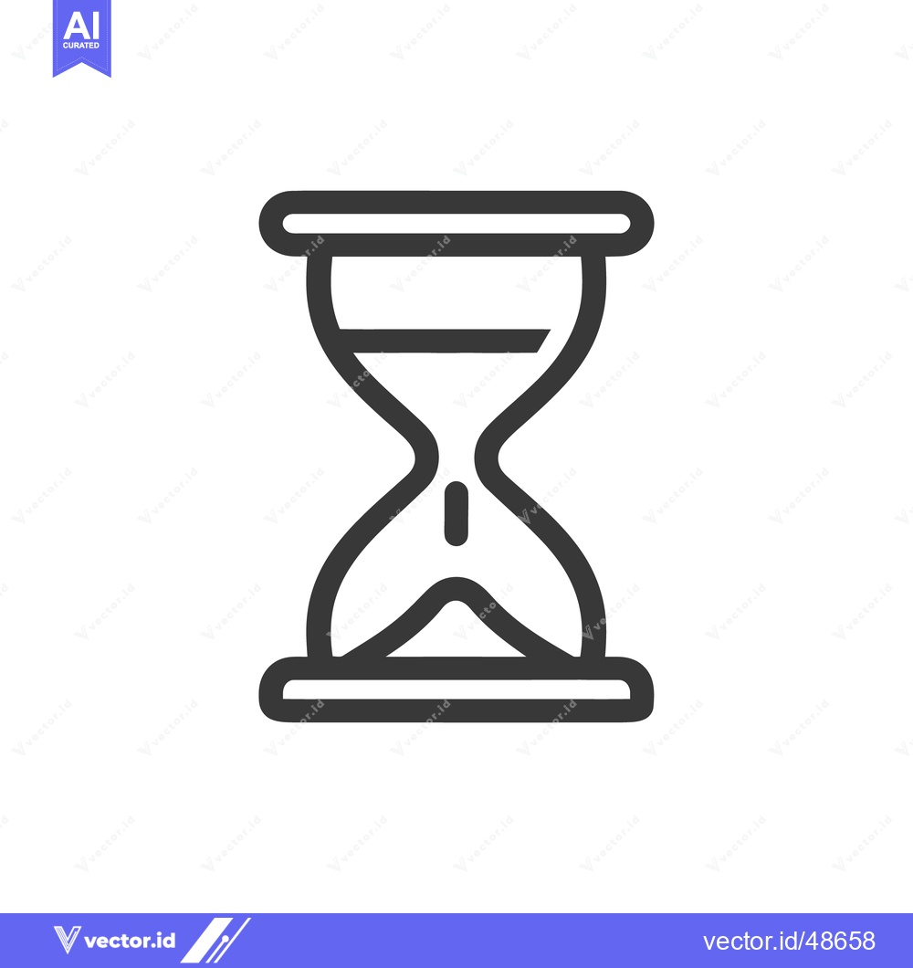 Premium Vector dari Minimalist Hourglass Icon: Time, Deadline, and Countdown Symbol