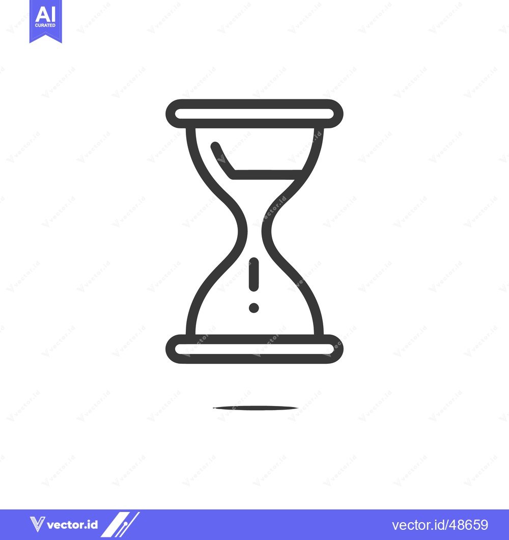 Premium Vector of Minimalist Hourglass Icon: Time, Deadline, and Urgency Symbol