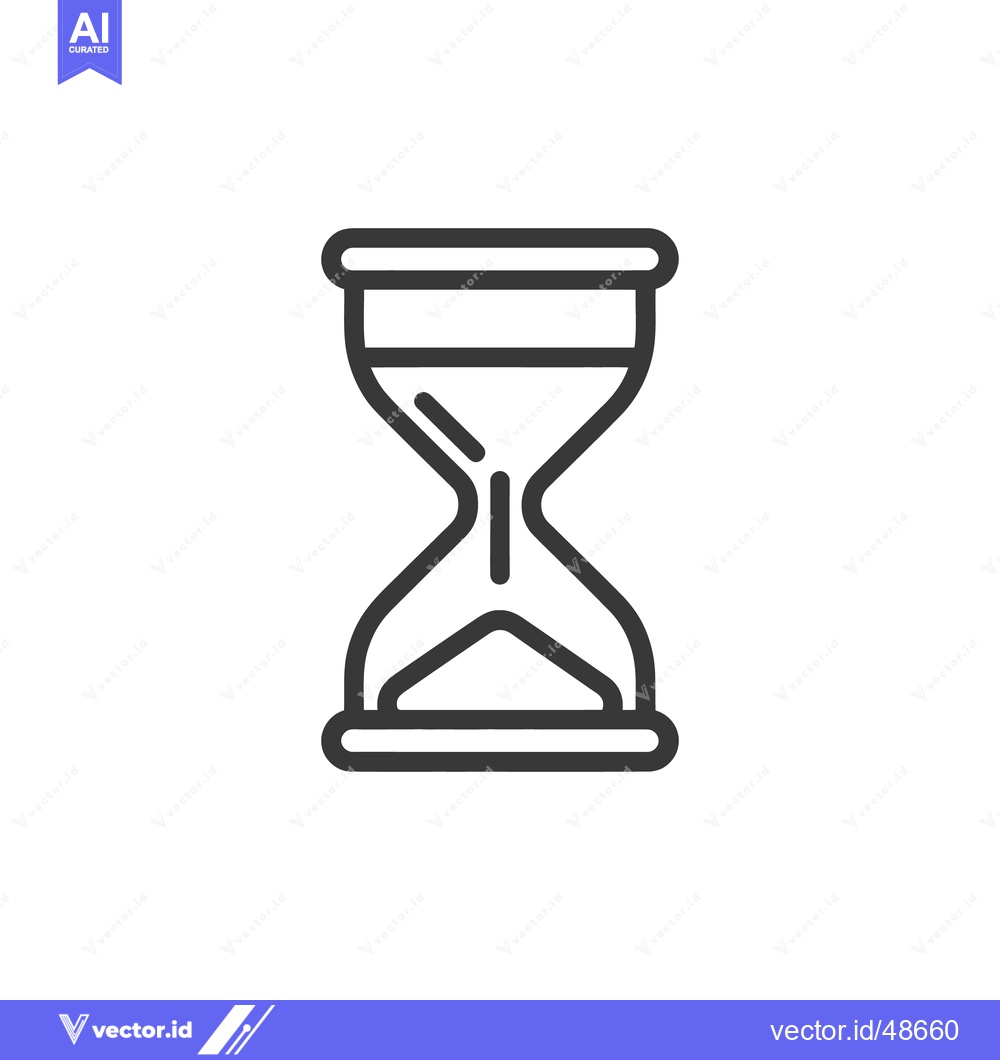 Premium Vector dari Minimalist Sand Timer Icon: Time, Deadline, and Urgency Symbol