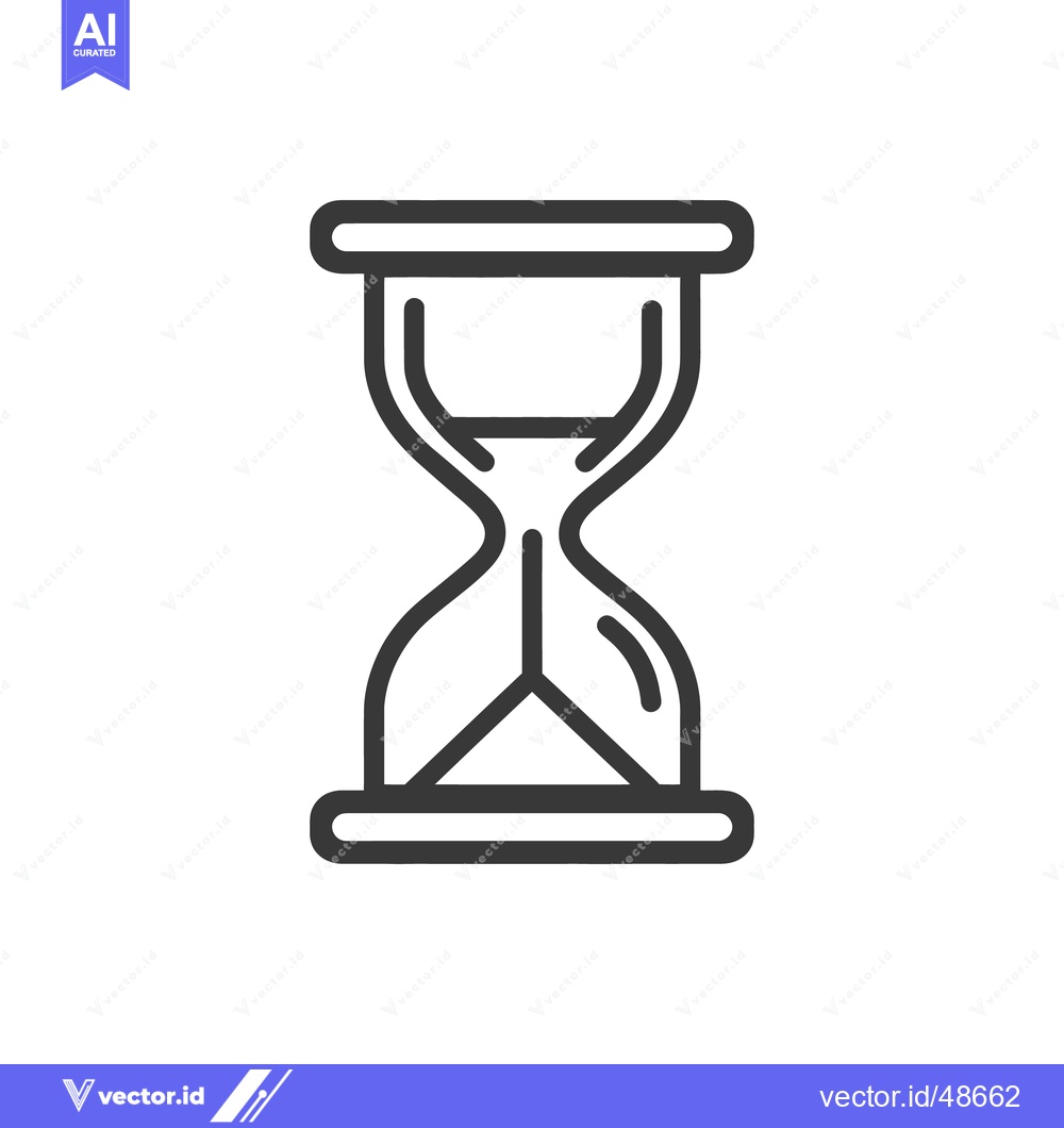 Premium Vector dari Minimalist Hourglass Icon: Time Symbol in Clean Line Art Style