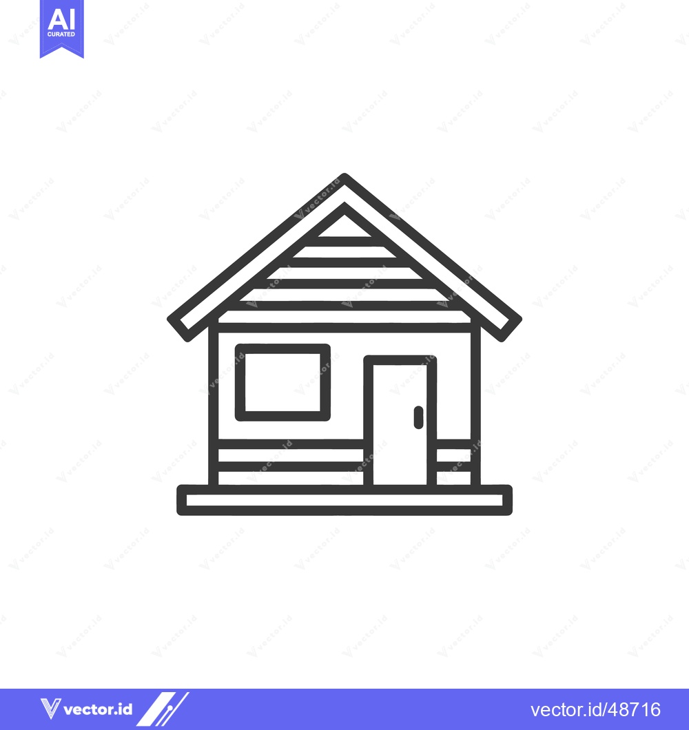 Premium Vector dari Minimalist House Icon: Simple Line Art of a Home