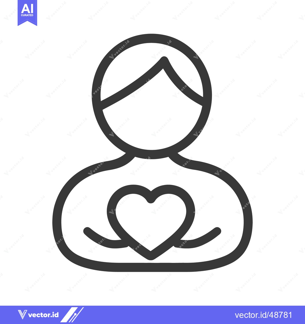 Premium Vector dari A person is embracing a heart symbol with open arms