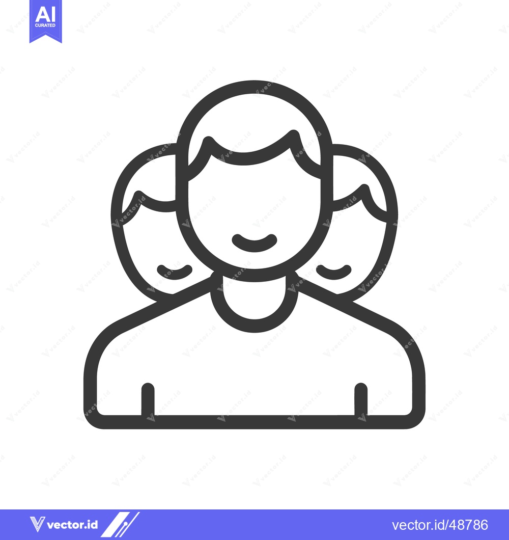 Premium Vector of A simple illustration depicting a small group of smiling people
