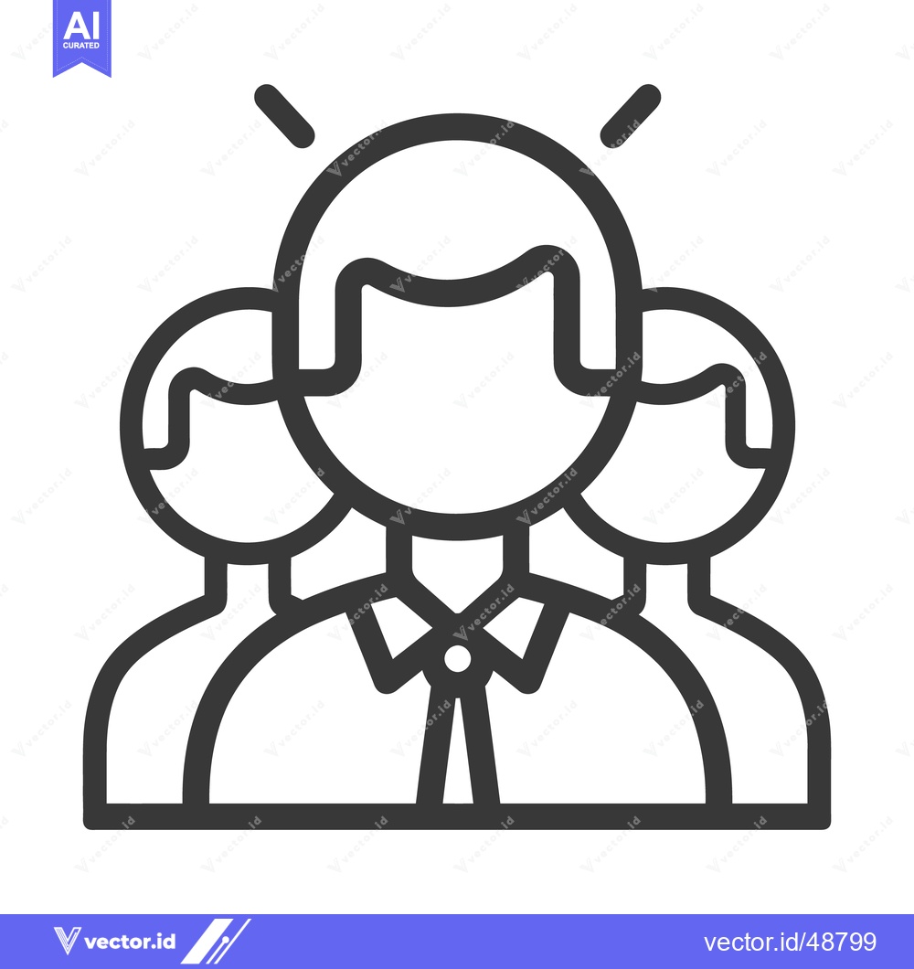 Premium Vector dari Three people are shown as a team with the leader having an idea