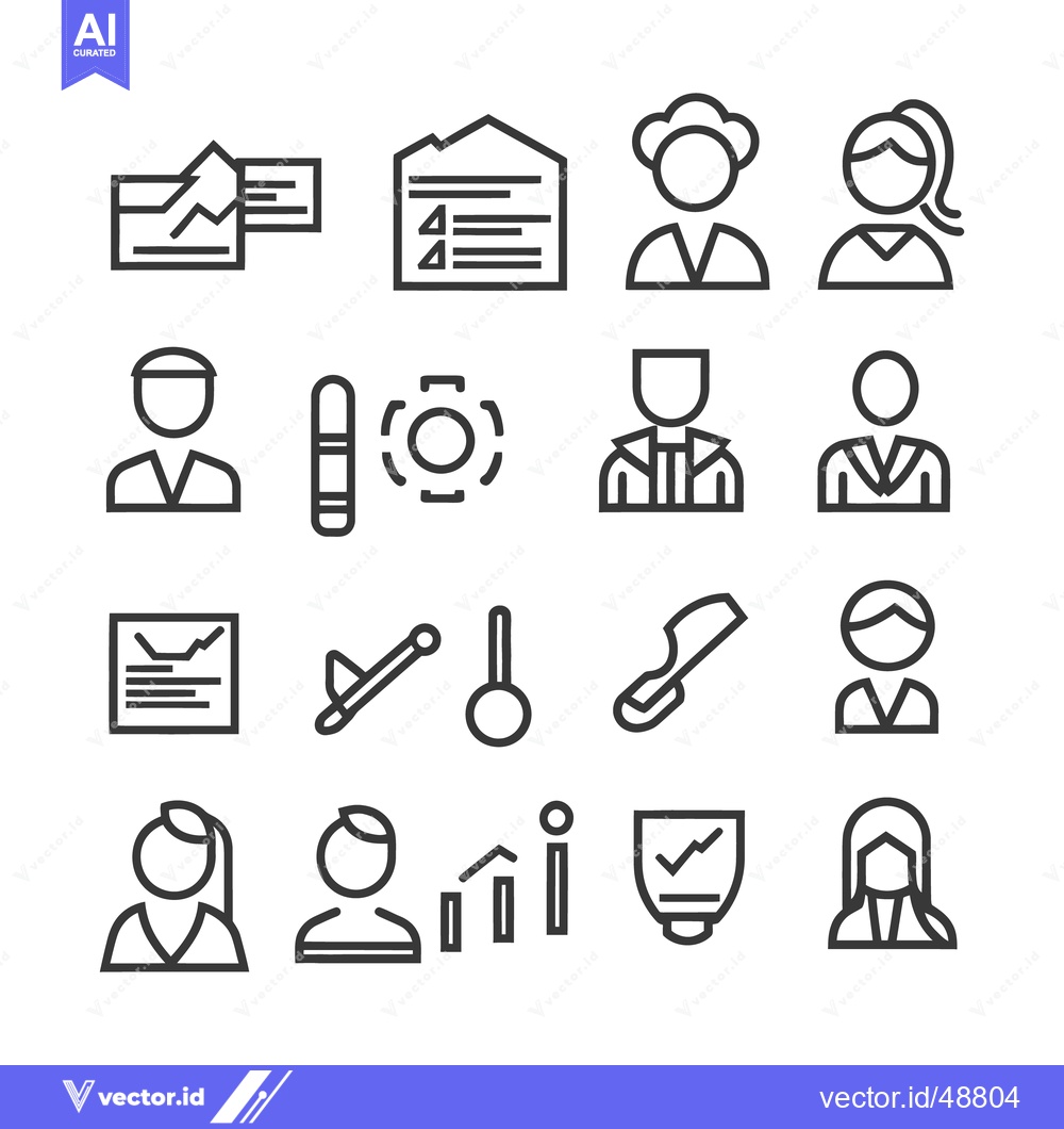 Premium Vector of Vectorized icons representing business people data and various other c